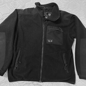 Mountain Hardwear Black Lightweight Fleece Jacket with Zip Chest Pocket
